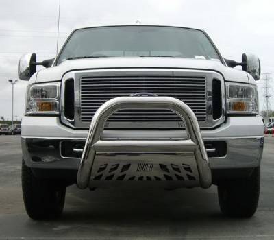 Ford F250 Superduty Aries Big Horn Bar with Stainless Skid - 4 Inch