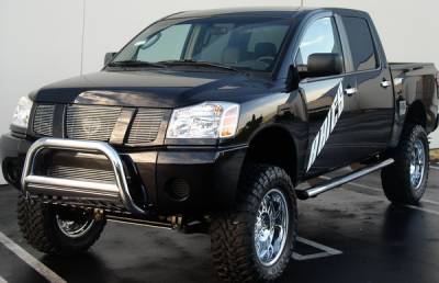 Nissan Titan Aries Bull Bar with Stainless Skid - 3 Inch