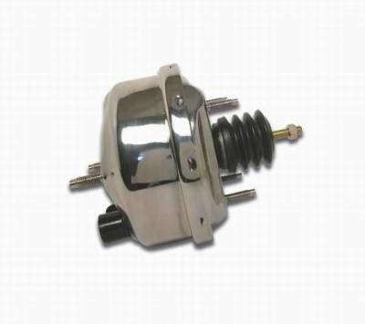 SSBC 7 Inch Chrome Booster Dual Bowl Master Cylinder for OE Non-Power Disc Brake Cars - A28145C