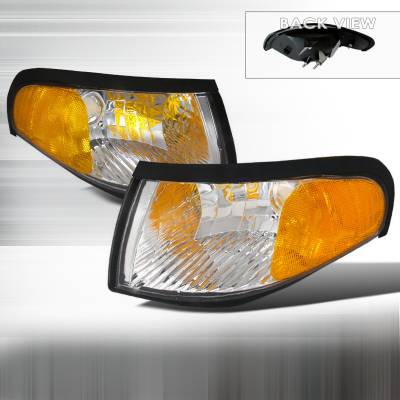 Ford Mustang Spec-D Corner Lights - Chrome - 2LC-MST95-DP