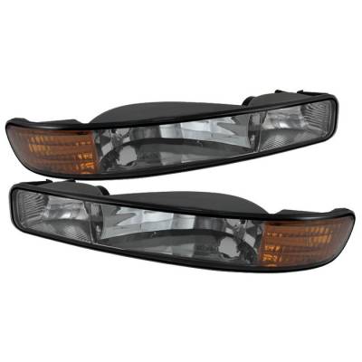 GMC Yukon Spyder Bumper Lights Amber - Smoke - CBL-GS99-AM-SM