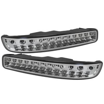GMC Yukon Spyder Full LED Bumper Lights - Chrome - CBL-GS99-LED-E