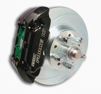 SSBC Non-Power Drum To Disc Brake Conversion Kit with Force 10 Extreme 4 Piston Aluminum Calipers - Front - A120-3
