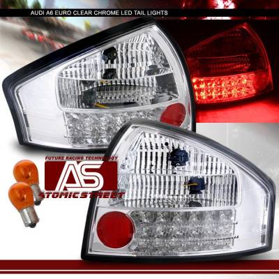 Chrome Euro Red LED Taillights