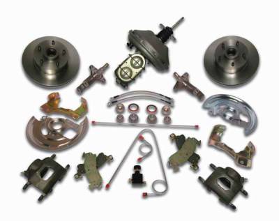 SSBC Power Drum to Disc Brake Conversion Kit with 2 Inch Drop Spindles & 2 Piston Aluminum Calipers - Front - A123-5