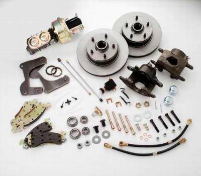 SSBC Power Drum to Disc Brake Conversion Kit with 2 Inch Drop Spindles & 2 Piston Aluminum Calipers - Front - A129