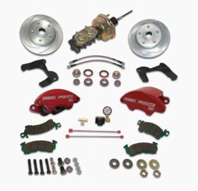 SSBC Power Drum to Disc Brake Conversion Kit with 2 Inch Drop Spindles & 2 Piston Aluminum Calipers - Front - A129-2A