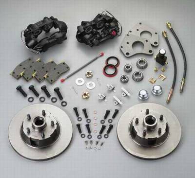 SSBC Power Drum to Disc Brake Conversion Kit with 2 Inch Drop Spindles & 2 Piston Aluminum Calipers - Front - A156-1