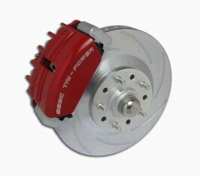 SSBC Non-Power Drum To Disc Brake Conversion Kit with Force 10 Extreme 4 Piston Aluminum Calipers - Front - A156-4