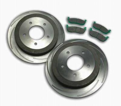 SSBC Turbo Slotted Rotors & Pads  - Rear - A2360010