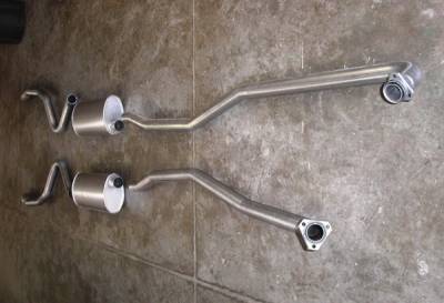 Chevrolet Chevelle Stainless Works Exhaust System - Dual Muffler with Resonator - CV69BB0AR