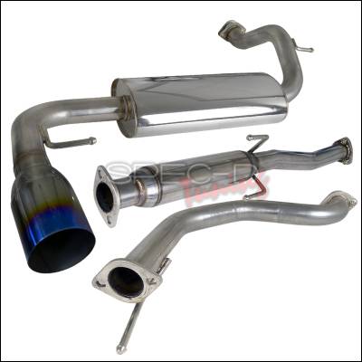 Honda CRX Spec-D N1 Style Catback Exhaust with Burnt Tip - MFCAT2-CRX88T-SD