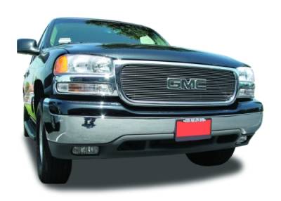 GMC Sierra T-Rex Billet Grille Overlay - Bolt On with Logo Opening - 20 Bars - 21175