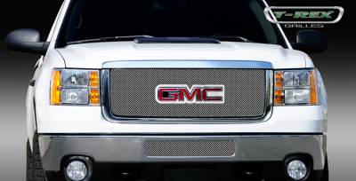GMC Sierra T-Rex Sport Series Formed Mesh Grille - Stainless Steel - Triple Chrome Plated with Logo Opening - 44210