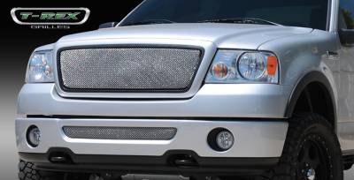 Ford F150 T-Rex Sport Series Formed Mesh Grille - Stainless Steel - Triple Chrome Plated without Logo Opening - 44557