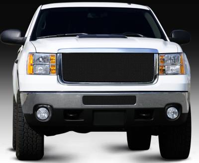 GMC Sierra T-Rex Sport Series Formed Mesh Grille - All Black Powdercoat - 46209