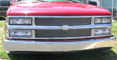 Chevrolet Silverado T-Rex Grille Assembly - Paintable - Billet & Bowtie Installed - 50059