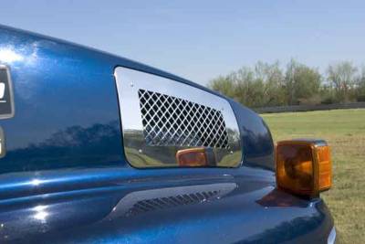 Chevrolet Kodiak T-Rex Upper Class Polished Stainless Mesh Grille - Side Vent - Mesh Style - 54084