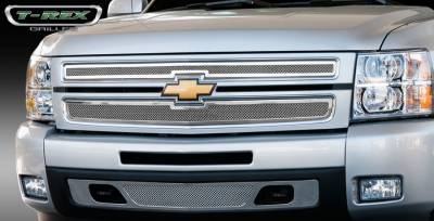 T-Rex - Chevrolet Silverado T-Rex Upper Class Polished Stainless Mesh Grille - 2PC Style - 54110 - Image 1