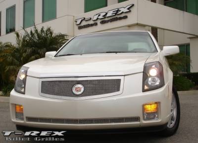 Cadillac CTS T-Rex Upper Class Polished Stainless Mesh Grille with Recessed Logo Area - 54190