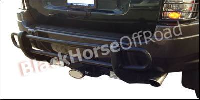Jeep Grand Cherokee Black Horse Rear Bumper Guard - Double Tube