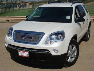 GMC Acadia T-Rex Upper Class Polished Stainless Mesh Grille - Overlay with Logo Opening - 54386