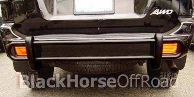 Mitsubishi Montero Black Horse Rear Bumper Guard - Double Tube