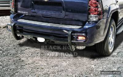 Chevrolet Trail Blazer Black Horse Rear Bumper Guard - Double Tube