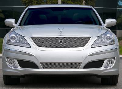 Hyundai Equus T-Rex Upper Class Polished Stainless Mesh Grille with Formed Mesh Center - 54497