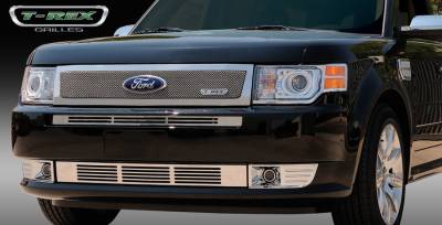 T-Rex - Ford Flex T-Rex Upper Class Polished Stainless Mesh Grille with Formed Mesh Center - 54523 - Image 3
