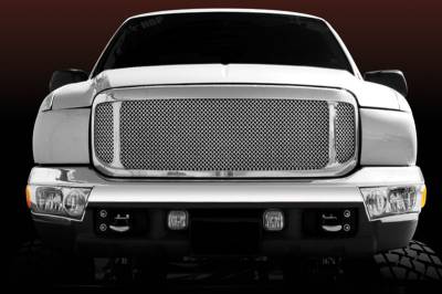 Ford Superduty T-Rex Upper Class Polished Stainless Mesh Grille - 54571