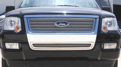 Ford Expedition T-Rex Upper Class Polished Stainless Mesh Grille with Logo Cut Out - 54659