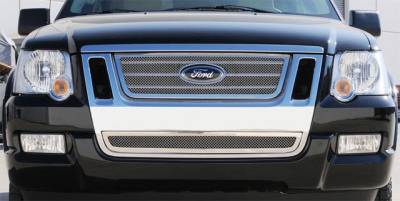 Ford Expedition T-Rex Upper Class Polished Stainless Mesh Grille with Logo Cut Out - 54662