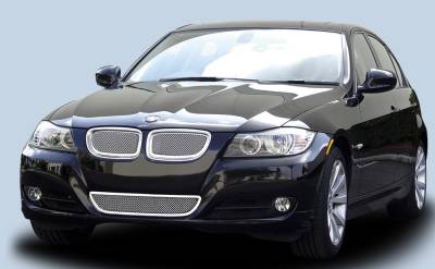 BMW 3 Series T-Rex Upper Class Polished Stainless Mesh Grille with Formed Mesh Center - 2PC - 54992