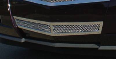 T-Rex - Cadillac CTS T-Rex Upper Class Polished Stainless Bumper Mesh Grille with Formed Mesh Center - Center Only - 55197