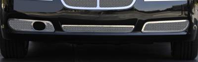Chrysler 300 T-Rex Upper Class Polished Stainless Bumper Mesh Grilles - 2PC - 55435