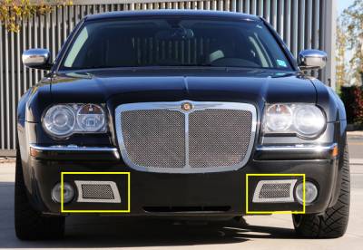Chrysler 300 T-Rex Upper Class Polished Stainless Bumper Mesh Grille - 55471