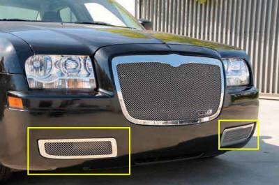 Chrysler 300 T-Rex Upper Class Polished Stainless Bumper Mesh Grille - 55472
