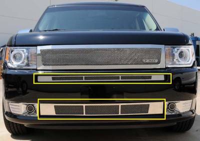 Ford Flex T-Rex Upper Class Polished Stainless Bumper Mesh Grille - 2PC - 55523