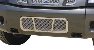 Nissan Titan T-Rex Upper Class Polished Stainless Bumper Mesh Grille - 55780