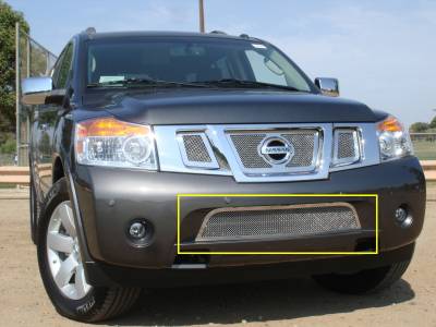 Nissan Armada T-Rex Upper Class Polished Stainless Bumper Mesh Grille - 55782