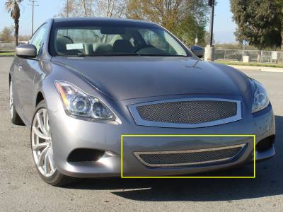 Infiniti G37 T-Rex Upper Class Polished Stainless Bumper Mesh Grille - 1PC - 55810