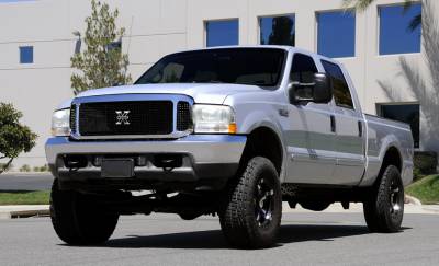 Ford Excursion T-Rex X-Metal Series Grille Assembly - Chrome Shell with All Black Mesh and X-Metal Logo - 6705701