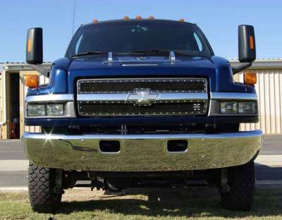 Chevrolet Kodiak T-Rex X-Metal Series Studded Main Grille - All Black - 2PC Style - 6710831