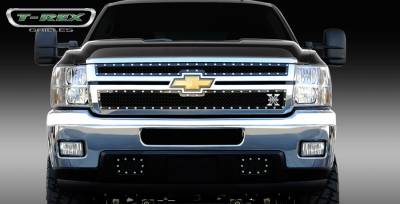 T-Rex - Chevrolet Silverado T-Rex X-Metal Series Studded Main Grille - All Black - 2PC Style - 6711141 - Image 1