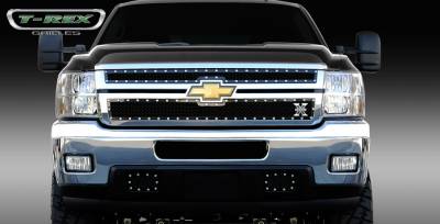 Chevrolet Silverado T-Rex X-Metal Series Studded Main Grille - All Black - 2PC Style - 6711141