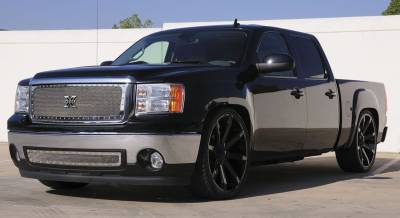 GMC Sierra T-Rex X-Metal Series Studded Main Grille - Polished Stainless Steel - 6712000