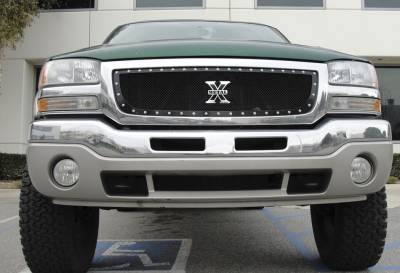 GMC Sierra T-Rex X-Metal Series Studded Main Grille - All Black - 6712001