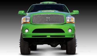 Dodge Ram T-Rex X-Metal Series Studded Main Grille - Custom Full Opening - Polished Stainless Steel - 1PC - 6714590