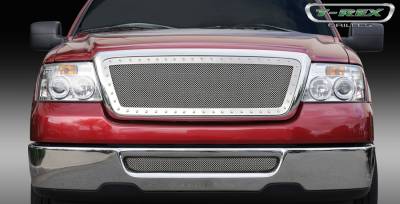 Ford F150 T-Rex X-Metal Series Studded Main Grille - Polished Stainless Steel - 6715560